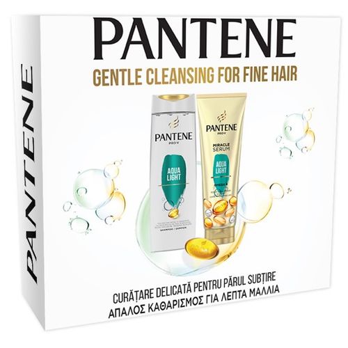 Pantene Pro-V Aqua Light šampon 400ml + 3MM regenerator 200ml gifting pakovanje slika 1