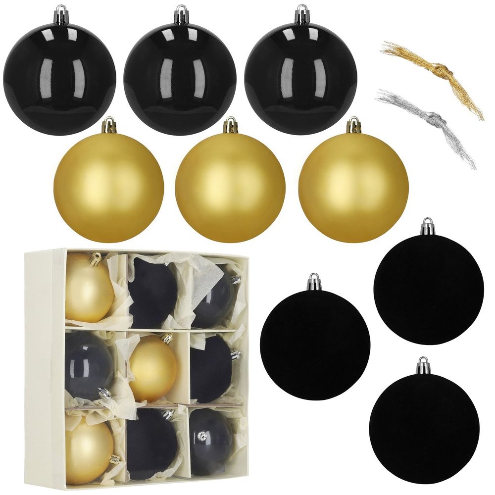 Ca1539 set božićnih kuglica 8 cm 9 kom. slika 1