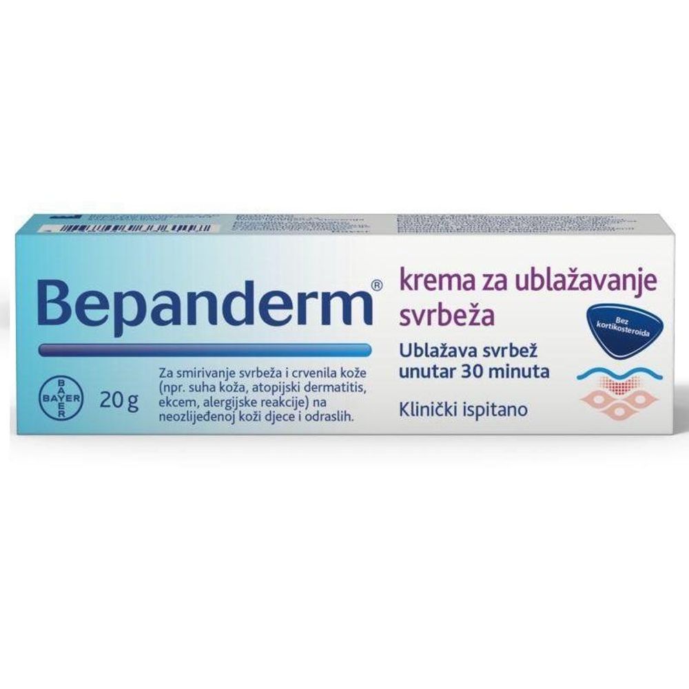 BEPANDERM KREMA 20G - Ublažavanje svrbeža i crvenila slika 1