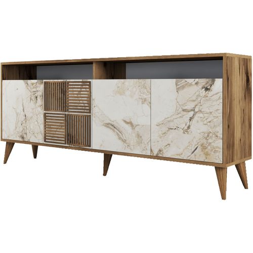 Woody Fashion Komoda MILAN MARBLE, Milan - Walnut, White Marble slika 6