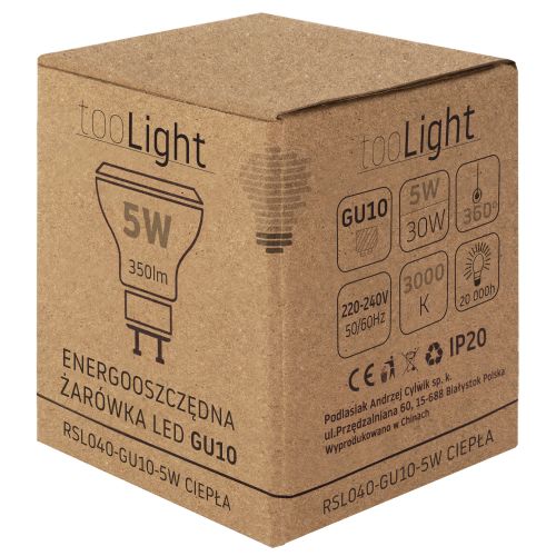 Żarówka LED RSL040 GU10 5W Warm slika 3