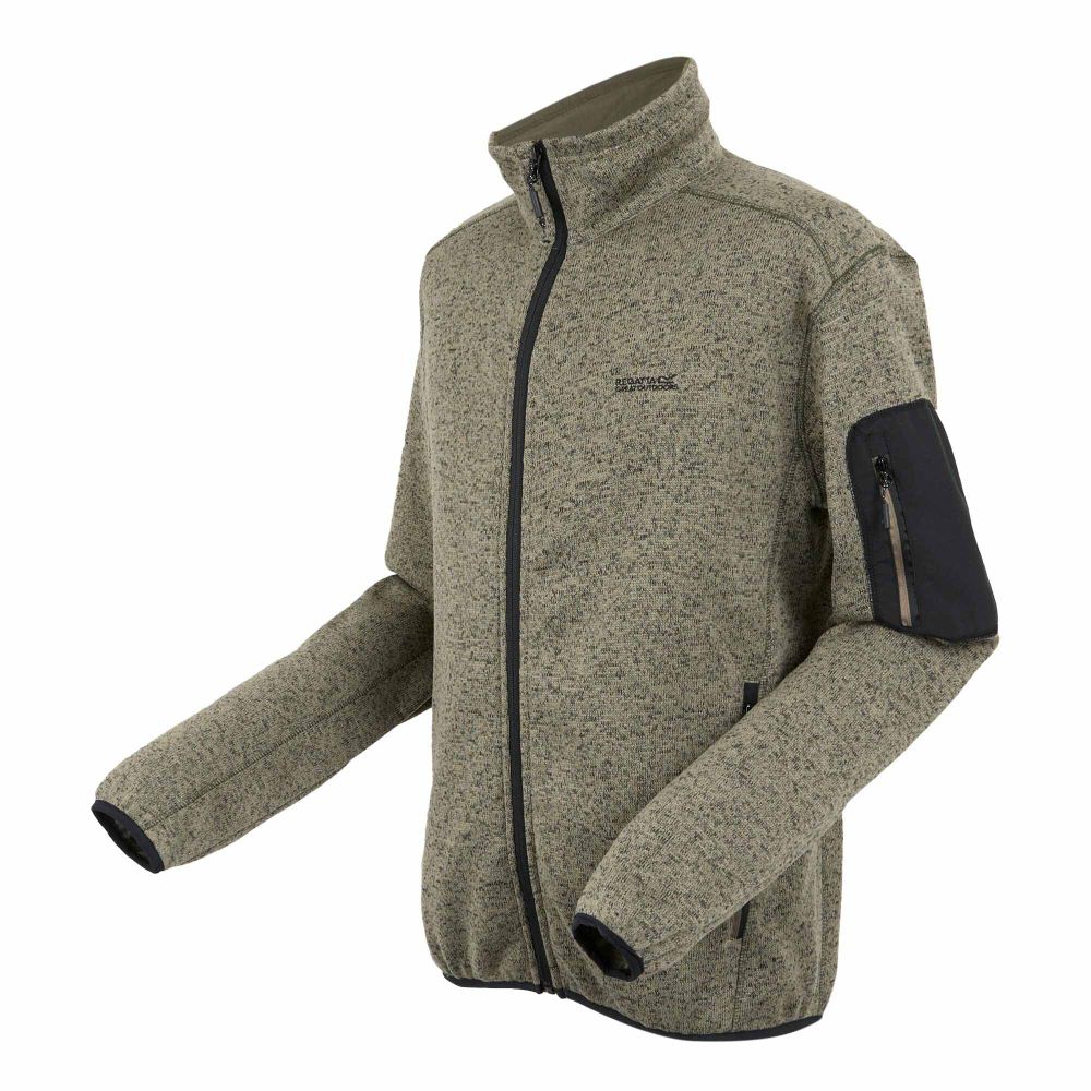 Regatta Muški duks na kopčanje Newhill Fleece Golden Sand slika 2