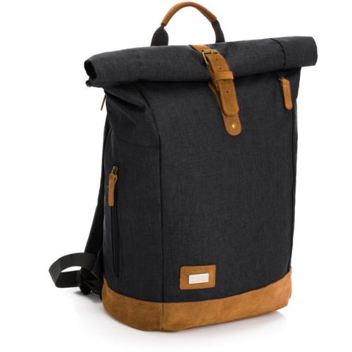 Fillikid torba/ruksak za pelene Rolltop Berlin, crna melange slika 15