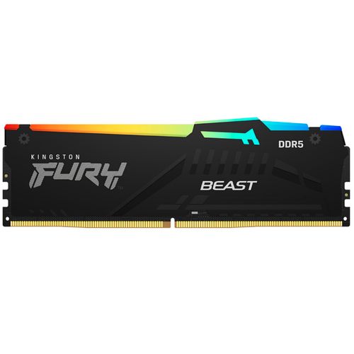 KINGSTON DIMM DDR5 32GB 6400MT/s KF564C32BBA-32 FURY Beast Black RGB XMP slika 2