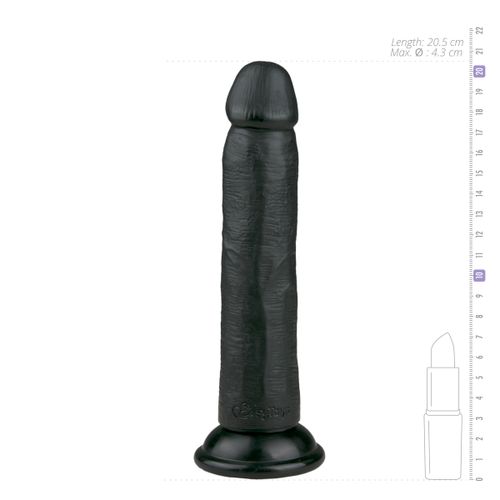 Realističan dildo - 20,5 cm, crni slika 6