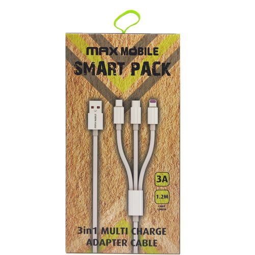 Smart Pack kabel 3u1 TypeC/Micro USB/Lightning-USB slika 1