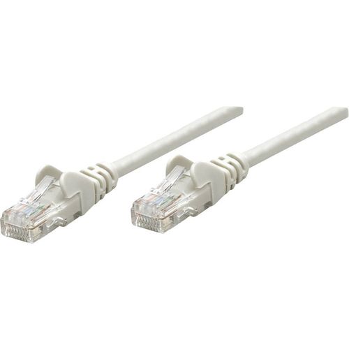 Intellinet 340427 RJ45 mrežni kabel, Patch kabel cat 6 U/UTP 0.50 m siva  1 St. slika 1