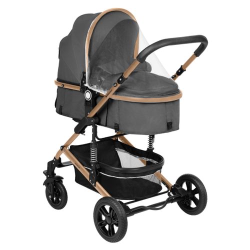 Kikka Boo kolica 3u1 Amaia + košara + autosjedalica - Dark Grey slika 14