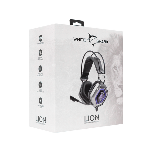 White Shark gaming slušalice GH-1841 LION srebrni slika 9