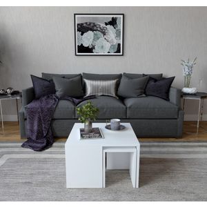 Ortanca - Bijeli Set Stolića za Kafu