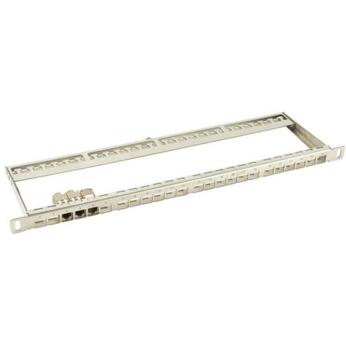 NaviaTec 0.5U Blank Patch Panel 24 Ports, 19", steel, for slim keystone slika 1