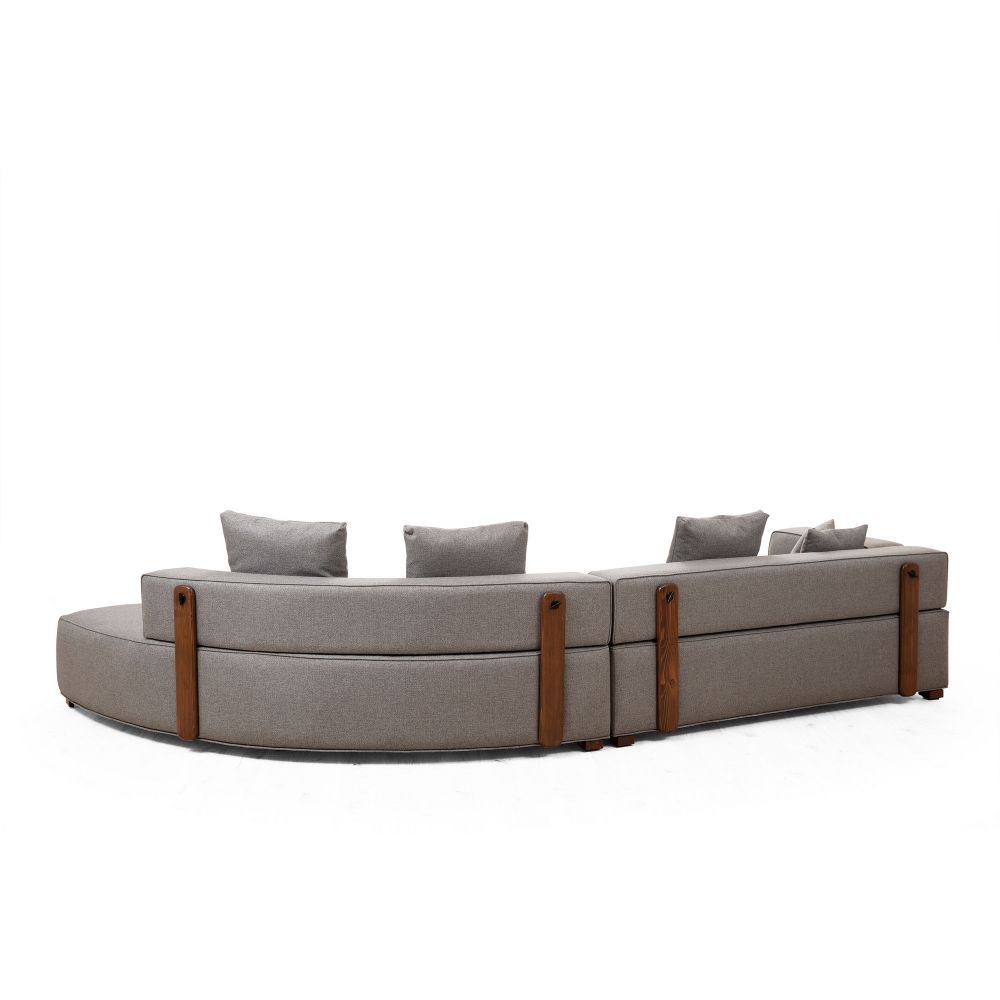 Ugaona Sofa Gondol-1 (L3-CHL) - Siva slika 3