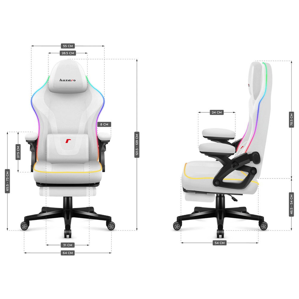 Huzaro Gaming stolica Force 4.6 / White, RGB, Bluetooth slika 6