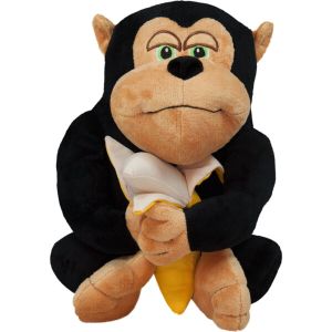 AMEK Plišana igračka Majmun sa bananom 35cm, Crni