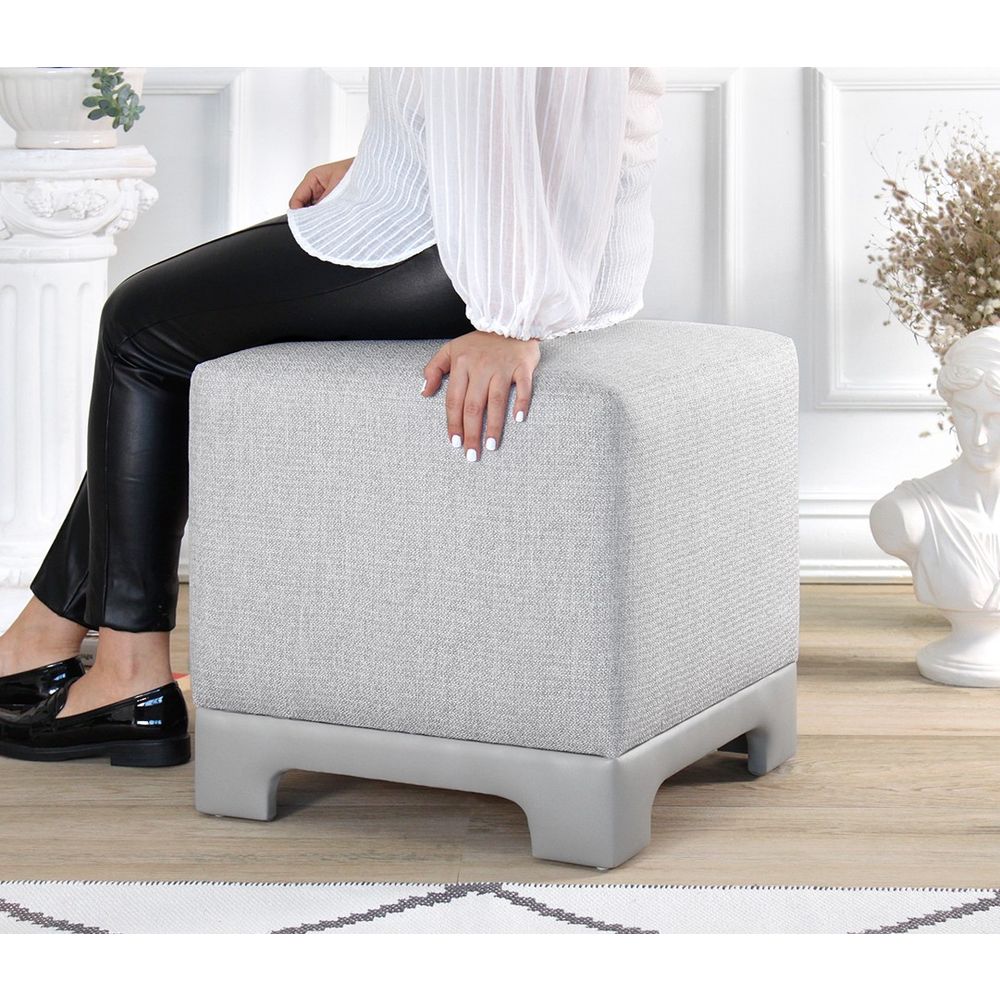 Lenover - Sivi Pouf slika 2