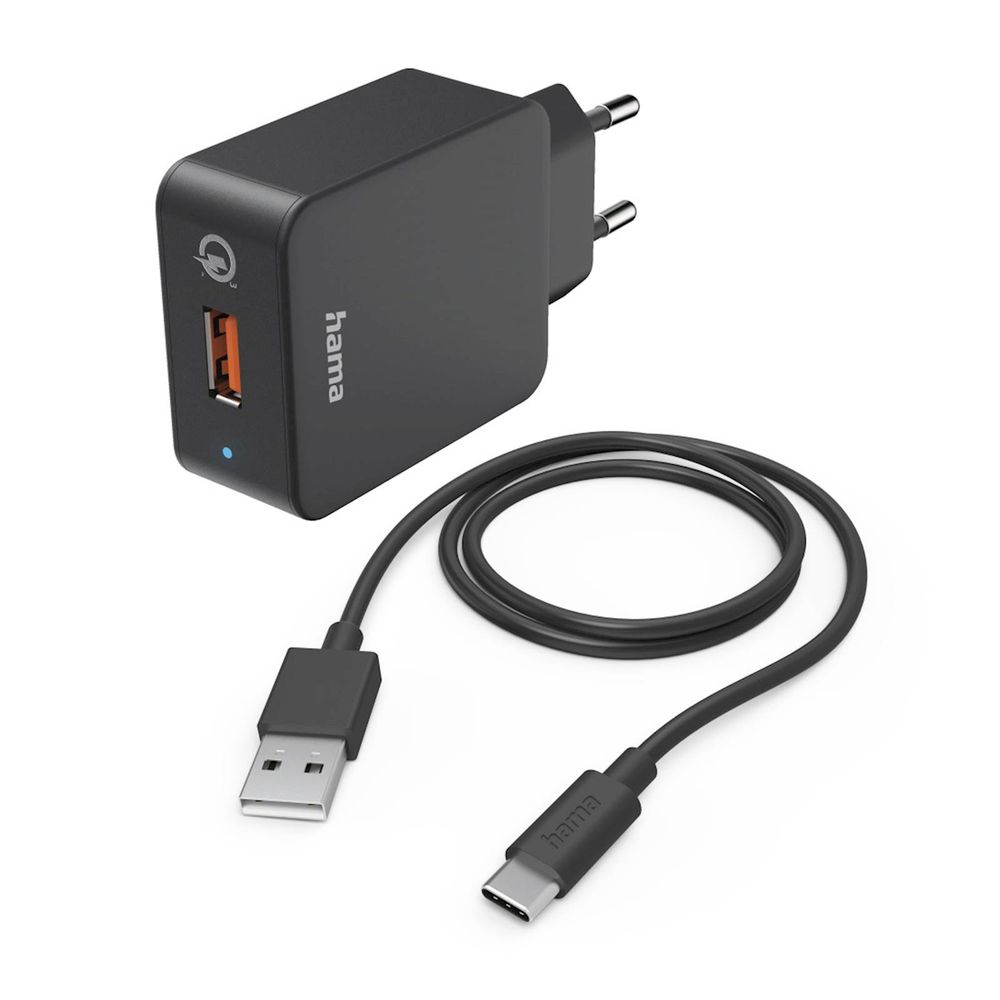 Punjač set, USB-C, 19,5W, 1,5m crni slika 1