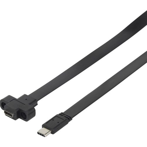 Renkforce USB 3.1 (gen 2) produžetak [1x muški konektor USB-C® - 1x ženski konektor USB-C®] 0.50 m crna mogućnost vijčanog spajanja, visokofleksibilan Renkforce USB kabel USB 3.2 gen. 1 (USB 3.0) USB-C® utikač, USB-C® utičnica 0.50 m crna mogućnost vijčanog spajanja, visokofleksibilan RF-3415026 slika 2