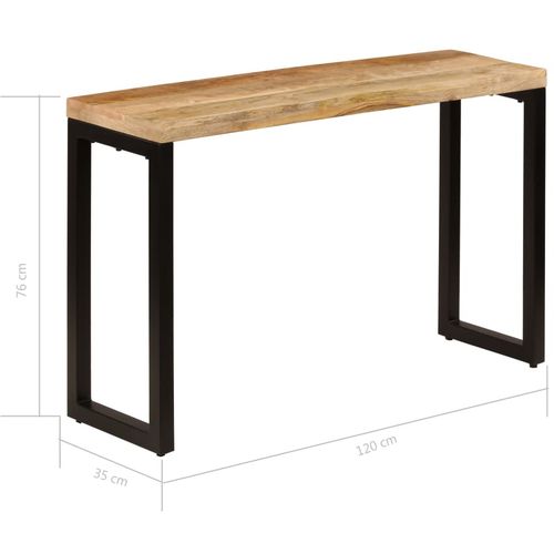 Konzolni stol 120 x 35 x 76 cm od masivnog drva manga i čelika slika 22