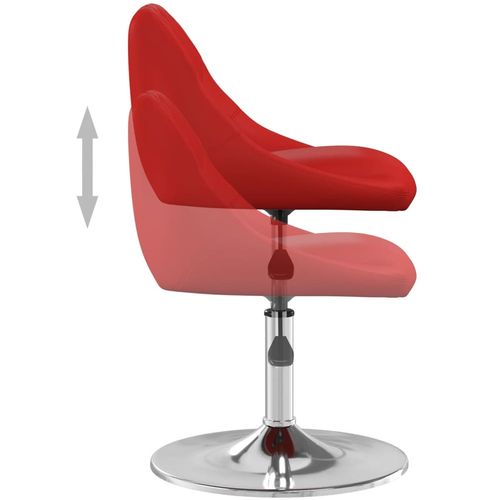 Blagovaonska stolica od umjetne kože crvena boja vina slika 6