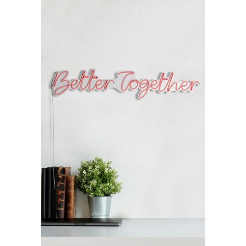 Wallity Ukrasna plastična LED rasvjeta, Better Together - Pink slika 4