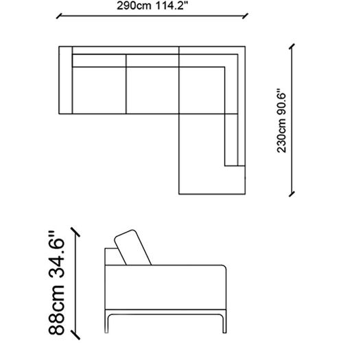 Ugaona Sofa 'Secret Left' - Svijetlo Siva slika 5