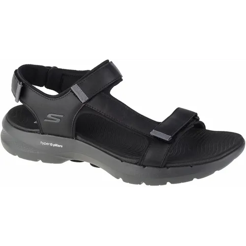 Skechers go walk 6 sandal 229126-bkgy slika 5