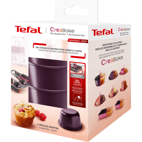 Tefal Kalup za mafine, 3 kom., CreaBake - J3069404 slika 2