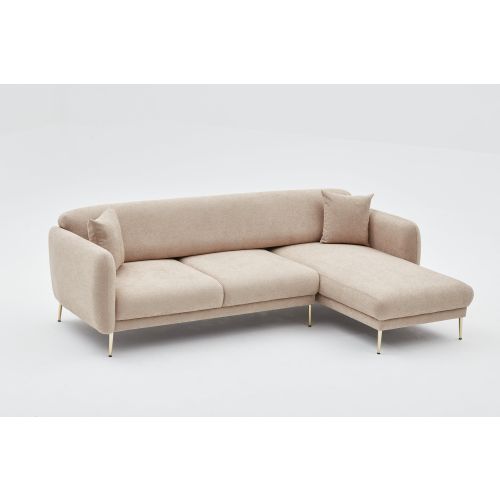 Atelier Del Sofa Kutna garnitura na razvlačenje, Bež Zlato, Simena Right - Beige slika 11