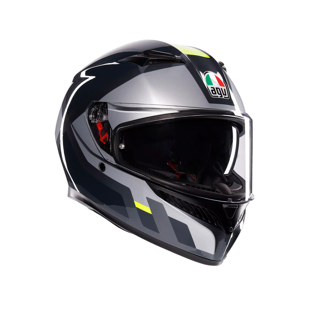 AGV K3 vizir za moto kacigu Shade Grey/Yellow Fluo slika 1