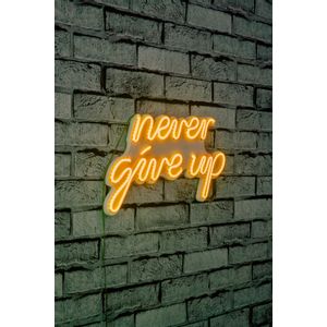 Wallity Ukrasna plastična LED rasvjeta, Never Give Up - Yellow