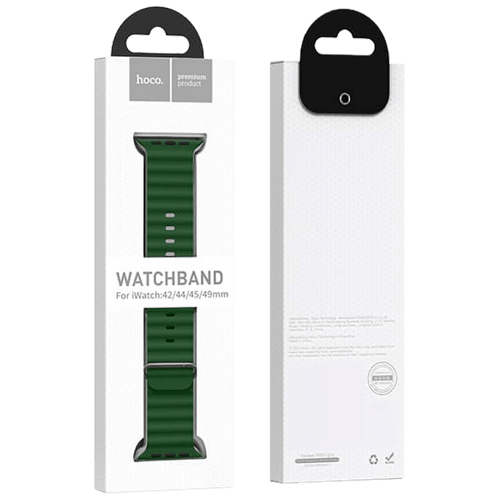 hoco. Silikonski remen za iWatch, 42/44/45/49mm, zelena - iWatch WA12 Alfa slika 2