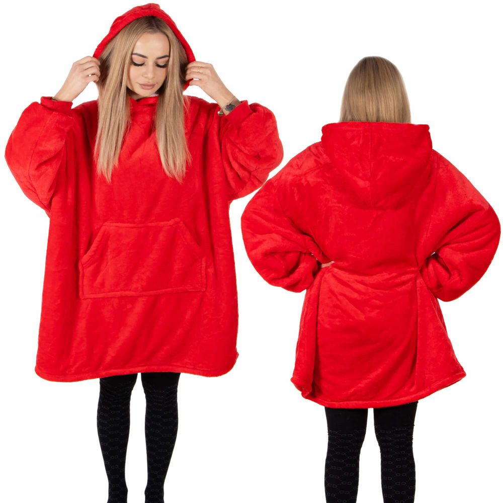 Springos mekana oversize majica u obliku deke, crvena slika 1