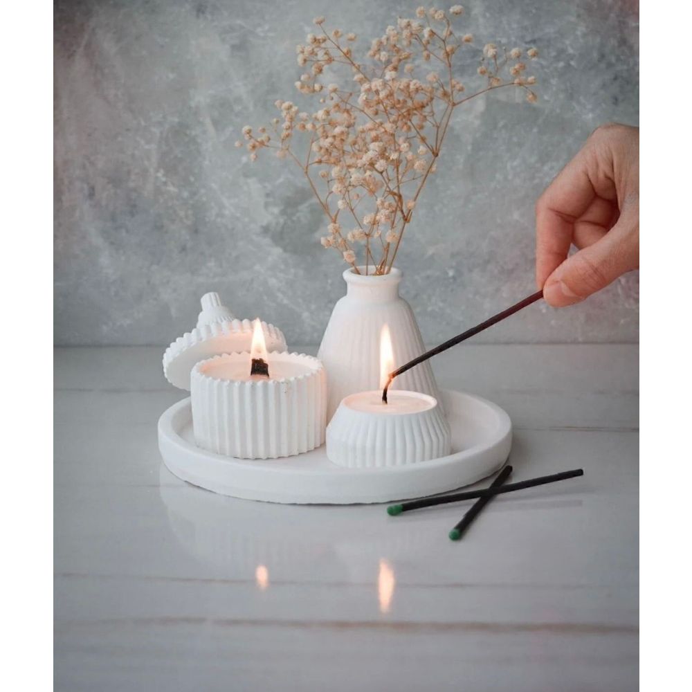Candle set (5 pieces) 1286, colour: white slika 2