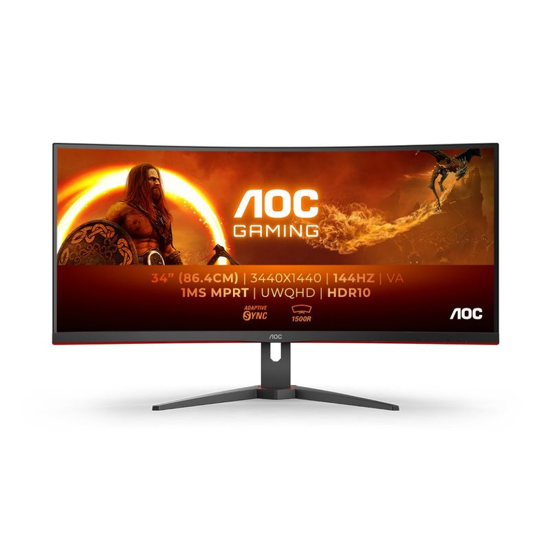 AOC AOC CU34G2XE 34” UltraWide 144Hz zakrivljeni gaming monitor image