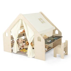 Kinder Home Multifunkcionalna drvena dječija kućica 6U1