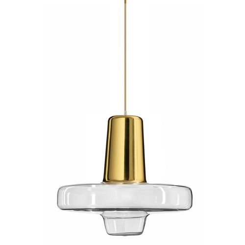 TOOLIGHT Viseća svjetiljka Staklena metalna zlatna LED APP553-1CP slika 7