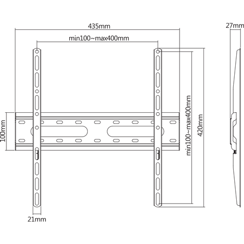 Sbox ZIDNI STALAK PLB-2544F-2 slika 5