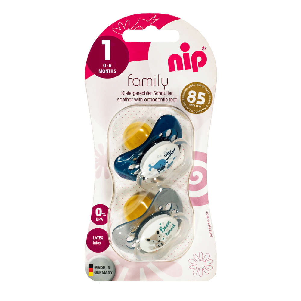 nip® Duda varalica Family 0-6mj (veličina 1) - Latex, 2kom Plava  slika 3