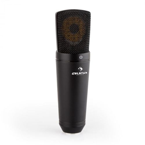 Auna Pro MIC-920B, USB kondenzatorski mikrofon, studijski, velika membrana, crna boja slika 2
