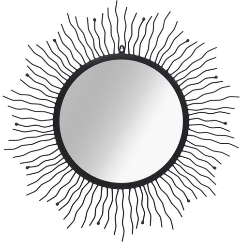 Vrtno zidno ogledalo u obliku sunca 80 cm crno slika 12
