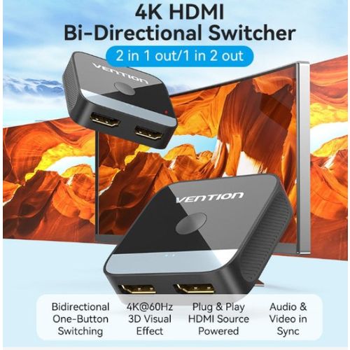 HDMI switch Vention AKOB0 dvosmerni 4K 2-1/1-2 slika 3