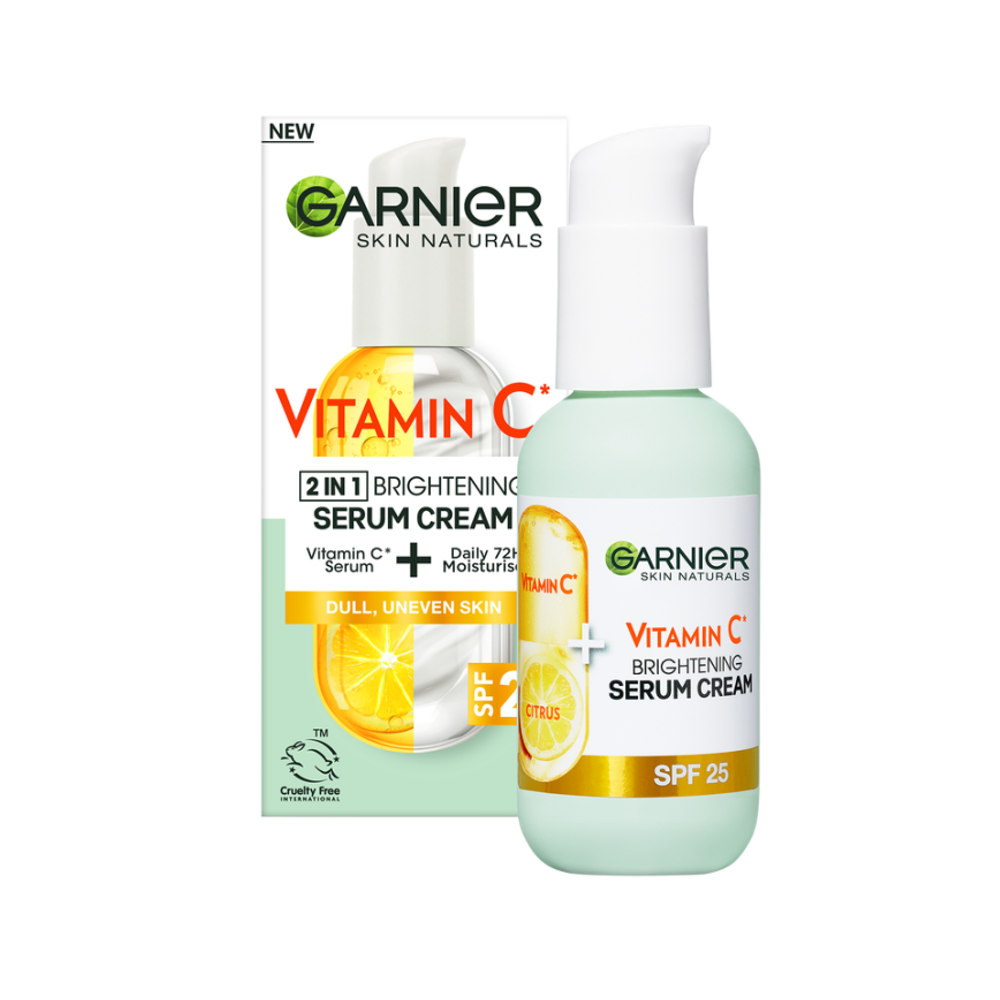 Garnier Brightening 2u1 Serum krema za lice Vitamin C SPF25 50ml slika 1