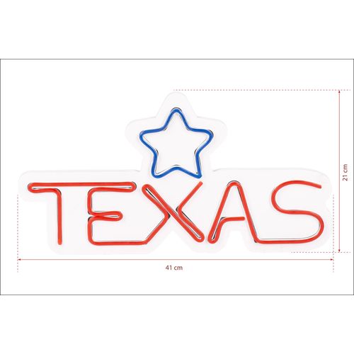 Wallity Ukrasna plastična LED rasvjeta, Texas Lone Star Blue slika 7