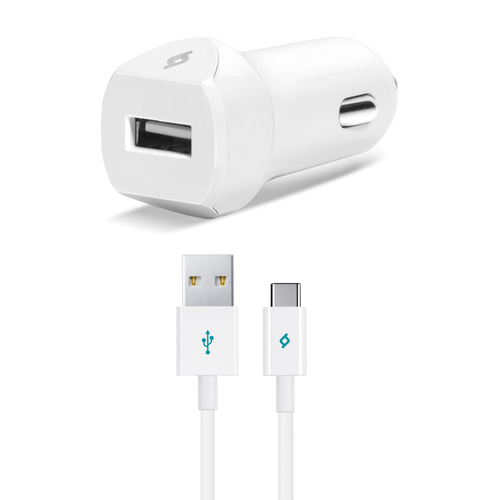 Ttec Autopunjač -  Uni 1xUSB - +USB-C cable 1,2m slika 1