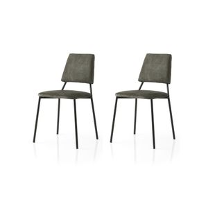 Lıma - 4553 V2 Crni i Antracit Set Stolica (2 Komada)