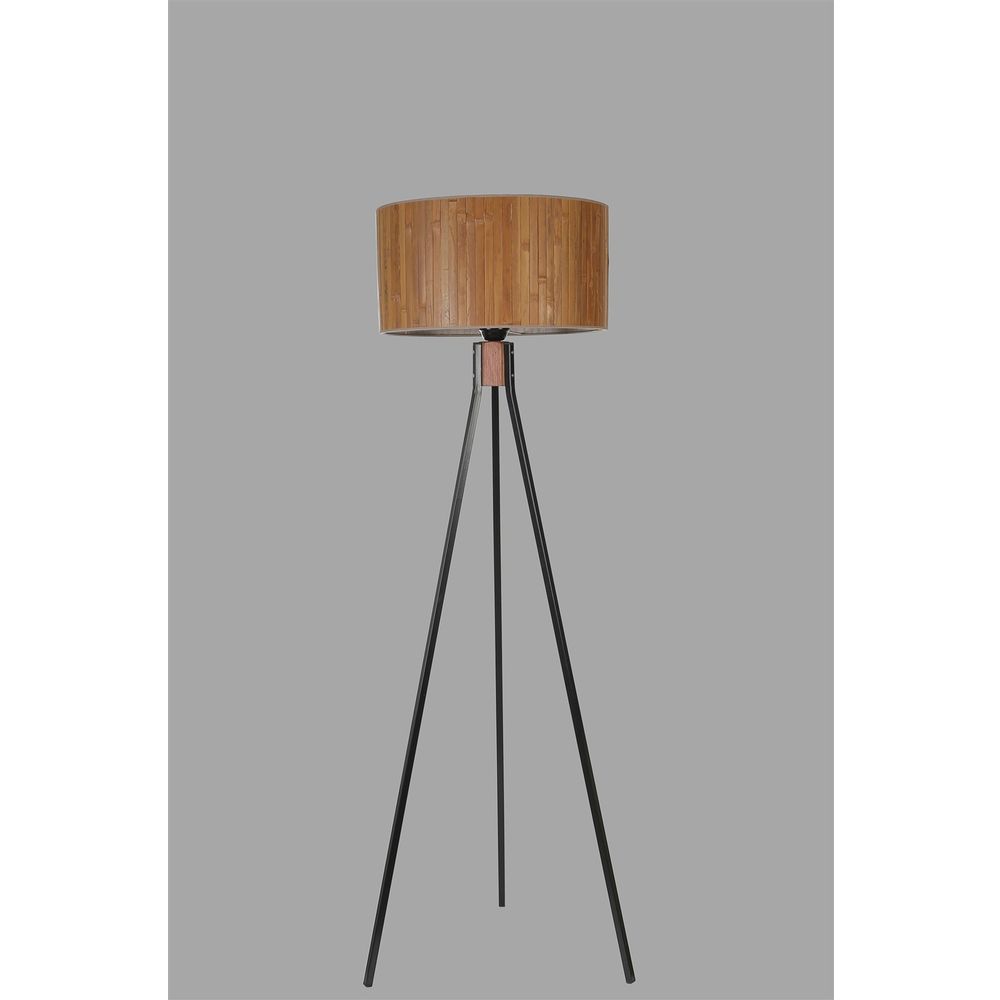 Fısco Tripod Crni Lambader sa Bambu Abajur slika 4