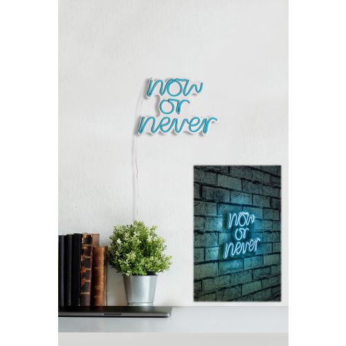 Wallity Ukrasna plastična LED rasvjeta, Now or Never - Blue slika 2