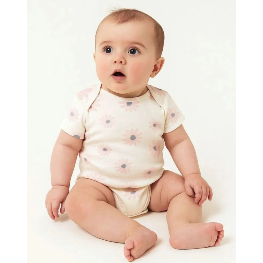 Minoti Bodi sa kratkim rukavima za bebe - Cvjetići, 9-12 mj - 2kom slika 7