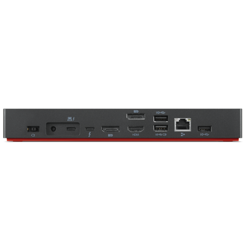 Lenovo Think 40B00300EU ThinkPad Thunderbolt 4 Dock Workstation Dock- EU- 2x Thunderbolt, 2x DisplayPort, 1x HDMI, 4x USB 3.1 Gen 2 (1 always-on), 1x USB-C 3.2 Gen 2, 1 x Combo Audio Jack, 1 x Gigabit Ethernet, Thunderbolt 4 Passive Split Cable, 300W AC adapter slika 3