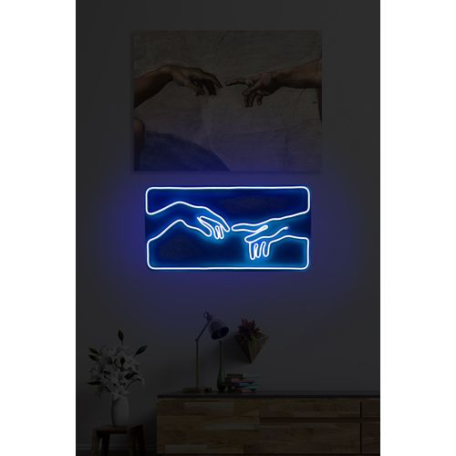Wallity Ukrasna plastična LED rasvjeta, Creation of Adam - Blue slika 1